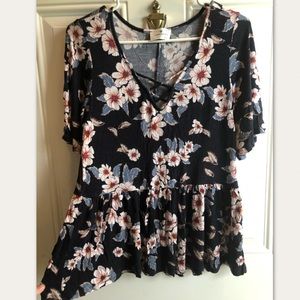 Floral Peplum top